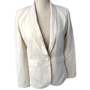 Crisp White Tailored Blazer H&M Single Button Professional Chic 6